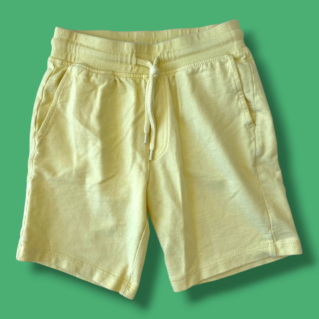 Yellow Wool Worths Shorts, 7Y