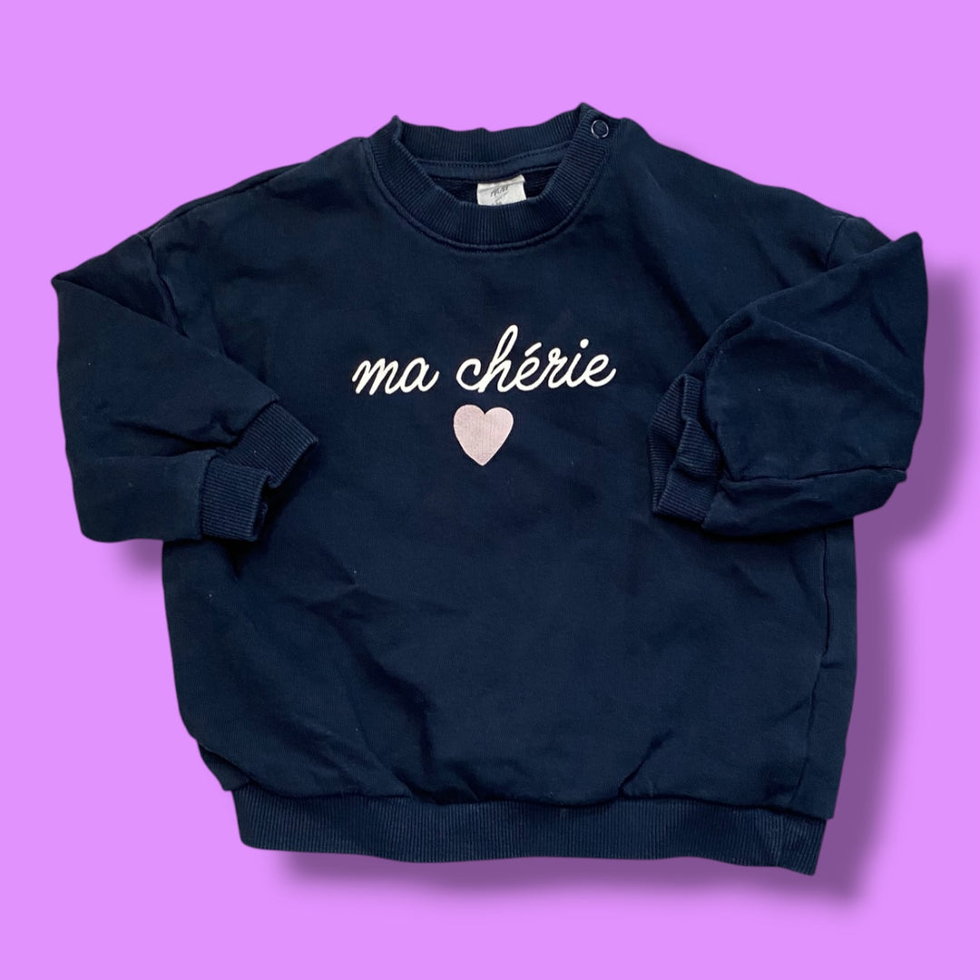 navy h&amp;m sweatshirt, 12m