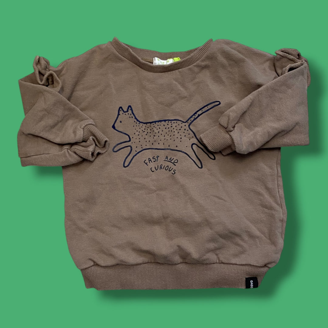 brown gagou tagou sweatshirt, 12m