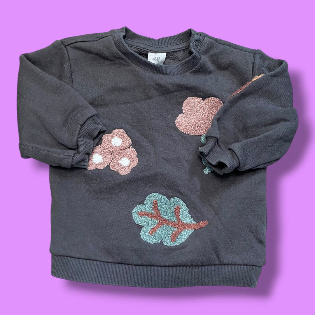 Grey h&amp;m sweatshirt, 9m