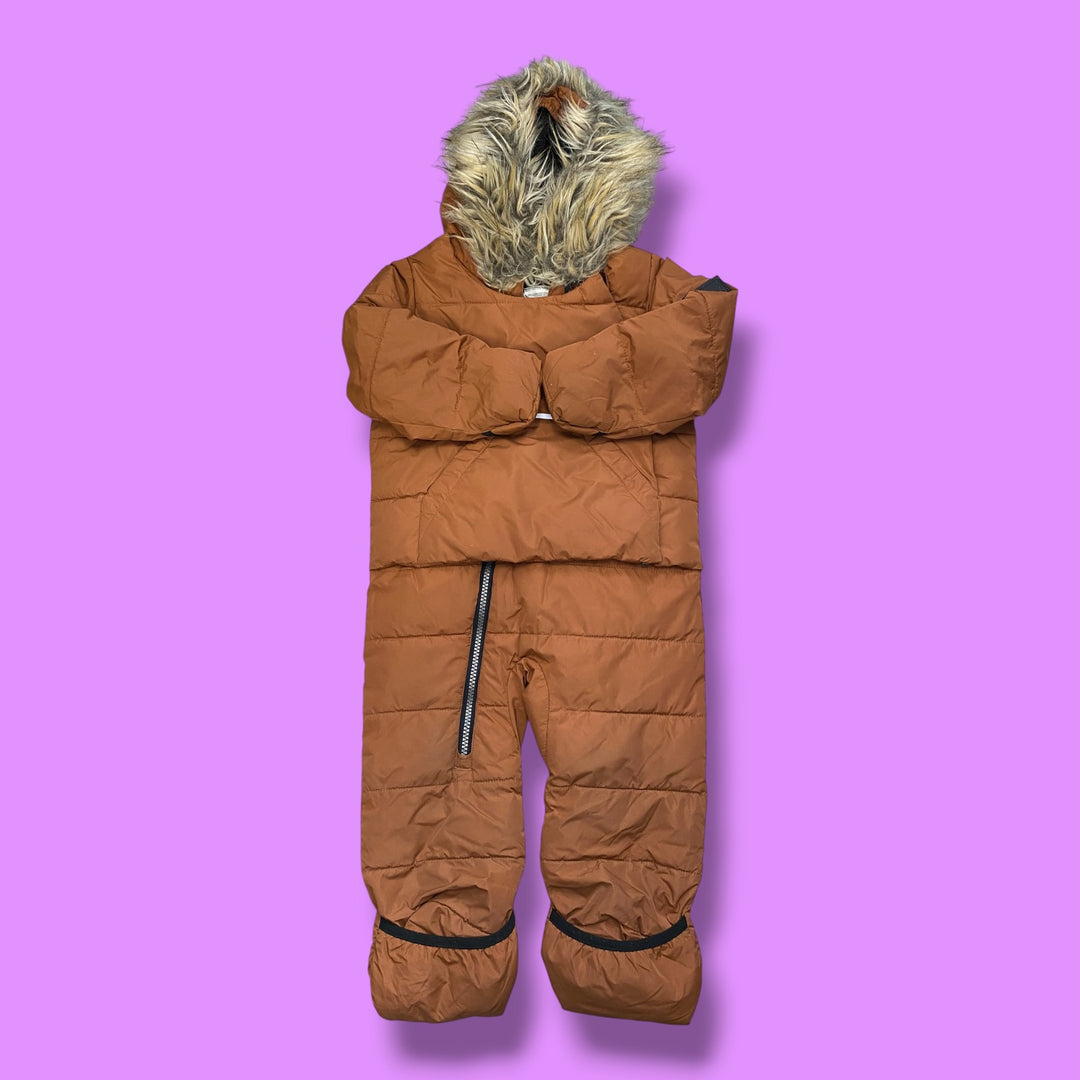 brown deux par deux snowsuit, 24m