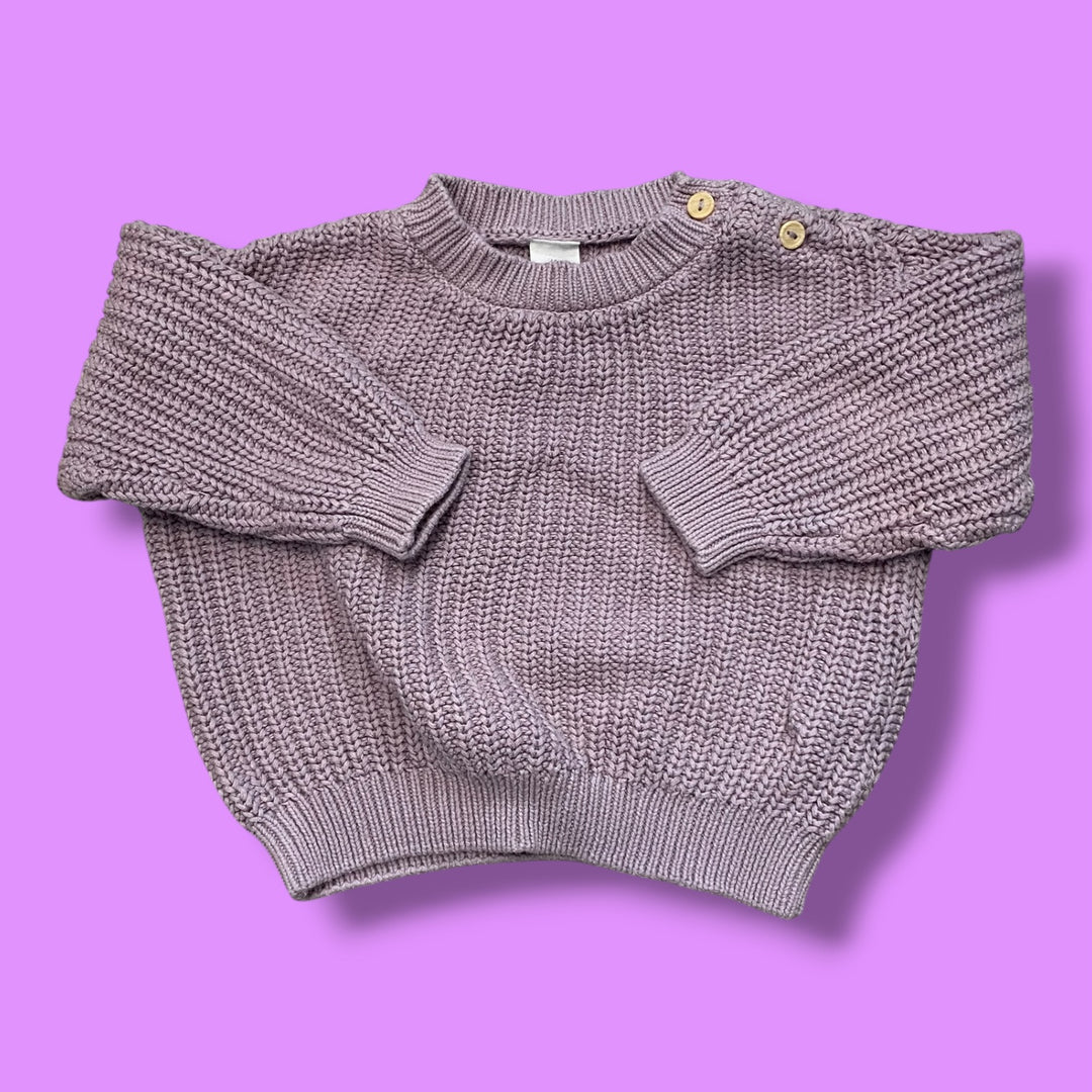 purple h&amp;m sweater, 12m