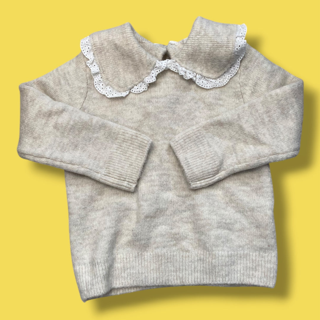 beige h&amp;m collared sweater, 18m