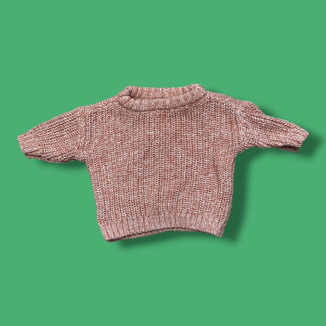 pink old navy knit sweater, nb