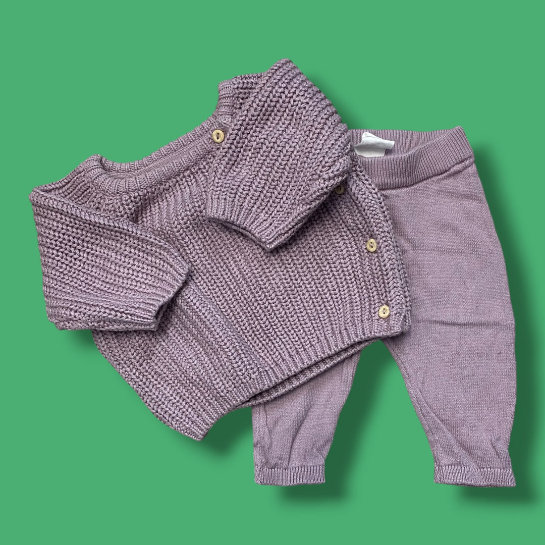 purple h&amp;m premie set, nb