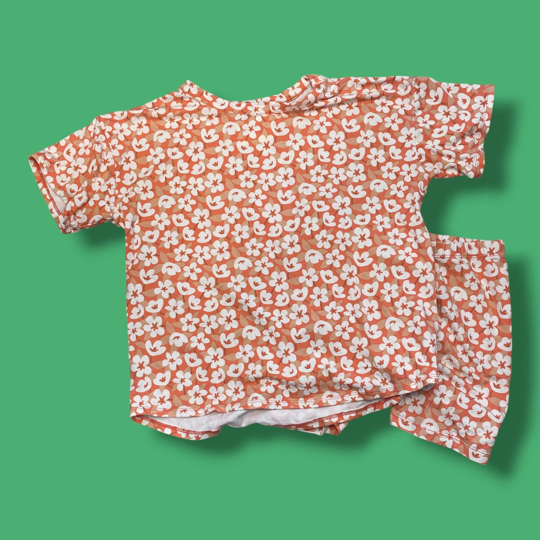 orange jax&amp;lennon floral set, 9-10y