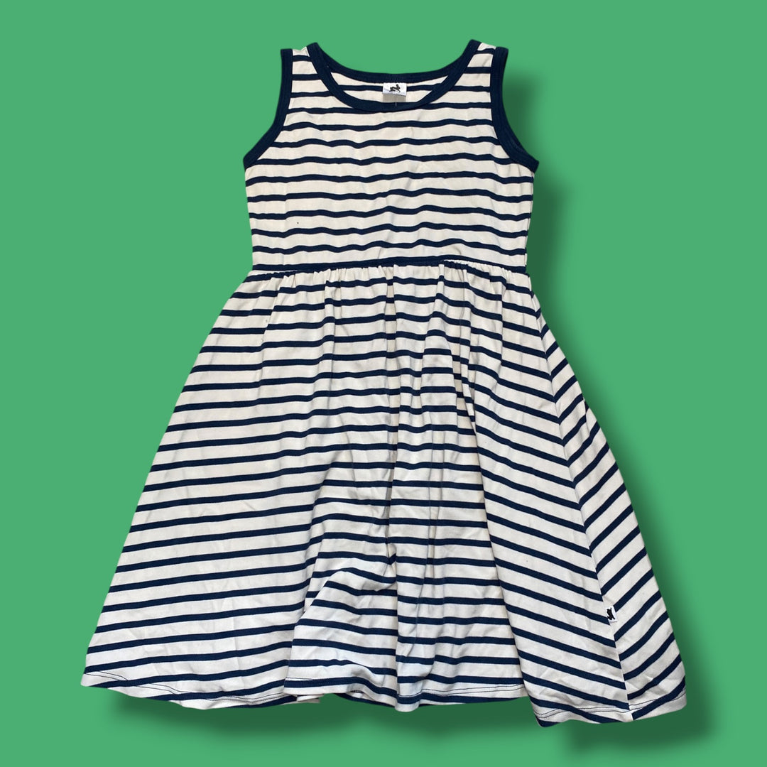 blue little&amp;lively striped dress, 7-8Y