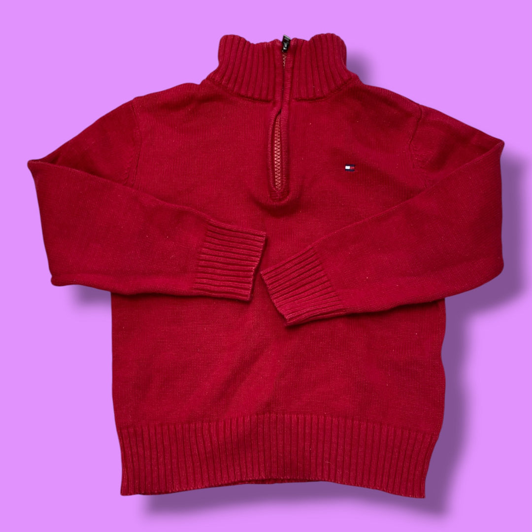 red Tommy Hilfiger half zip, 6y