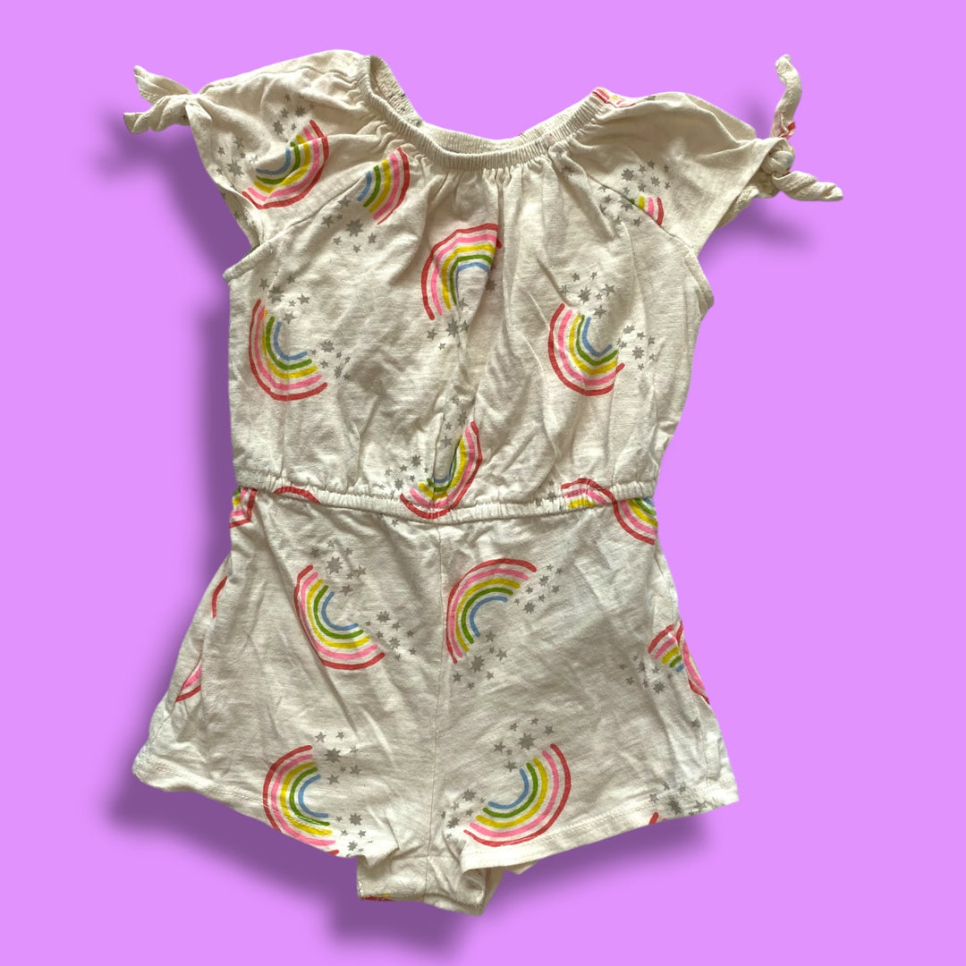 White Old Navy Romper, 2Y