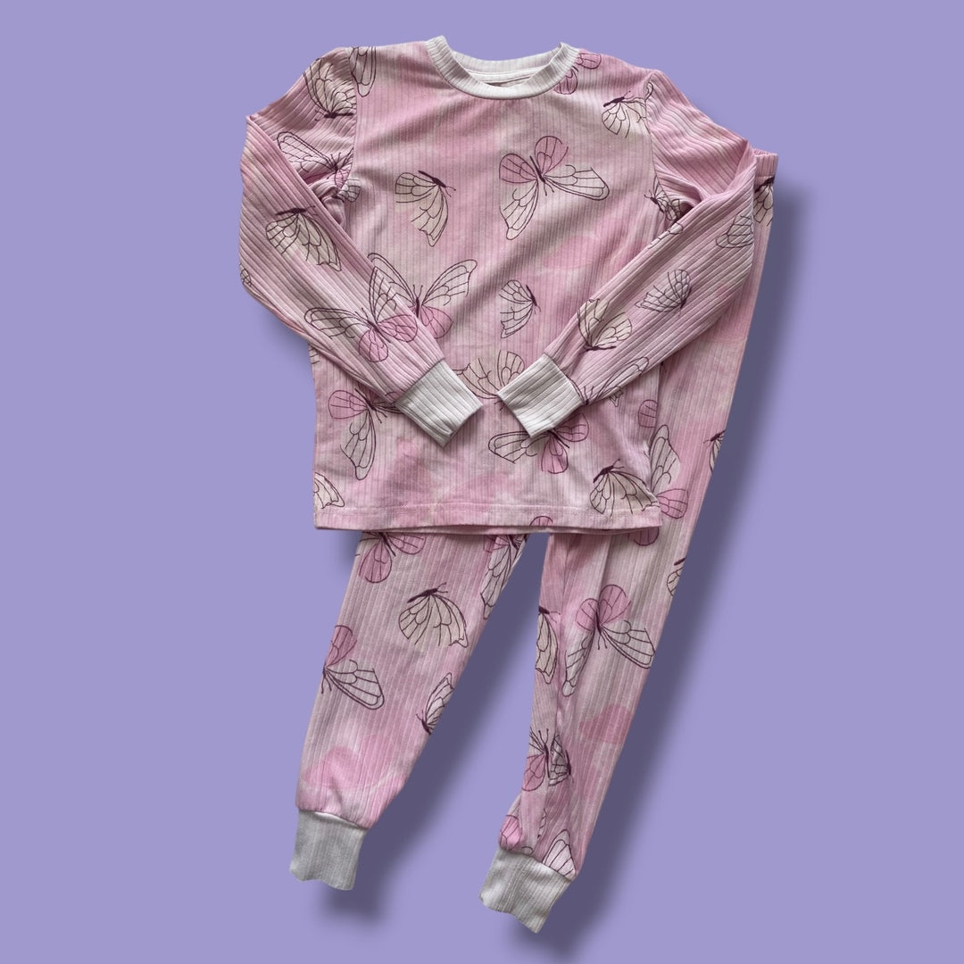 pink George butterfly pjs, 4/5y