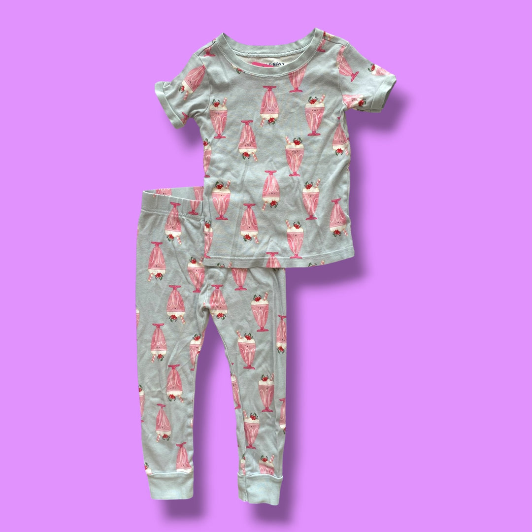 Blue Old Navy 2 piece PJS, 3Y