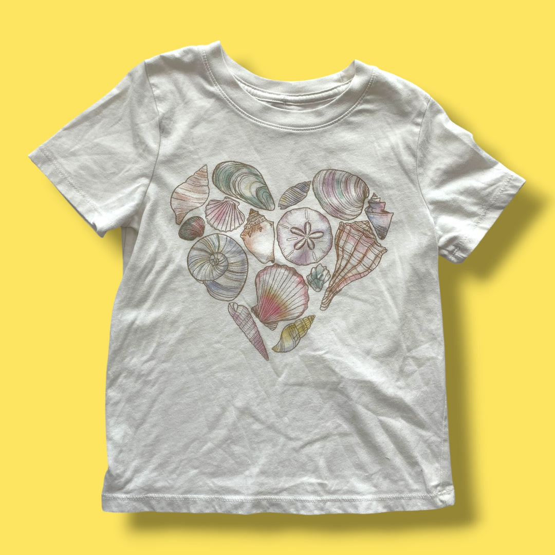 white Cat &amp; Jack shell t-shirt, 5y