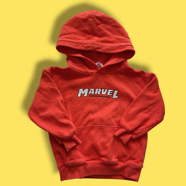 Red H&amp;M spiderman sweatshirt, 3/4y