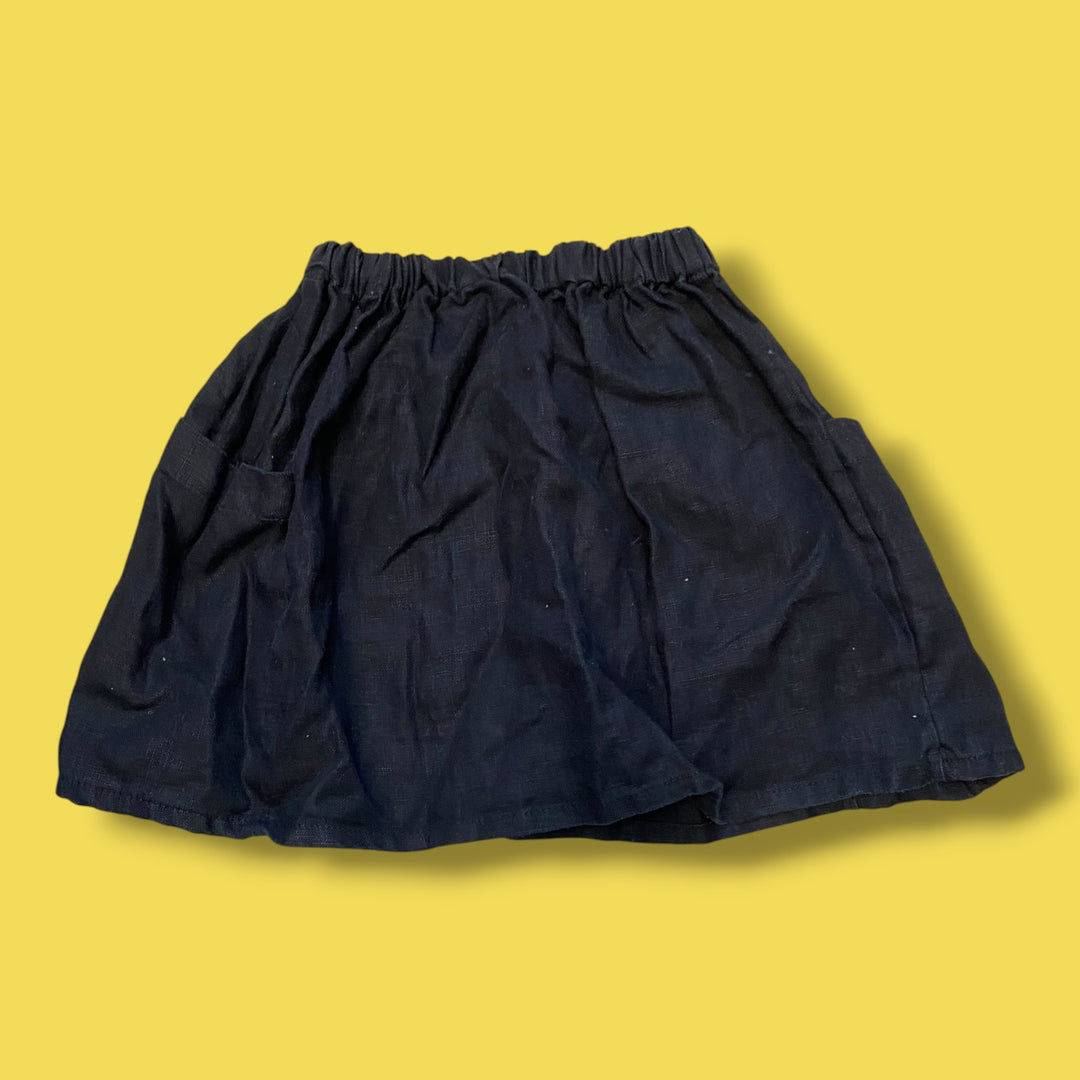 black haven kids linen skirt, 4/5y