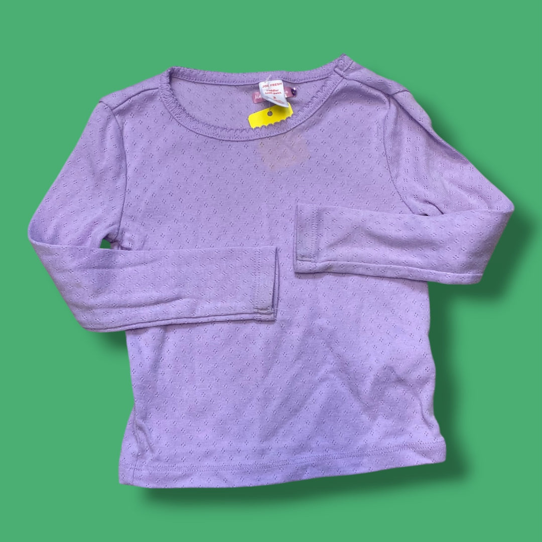 purple joe long sleeve, 2y