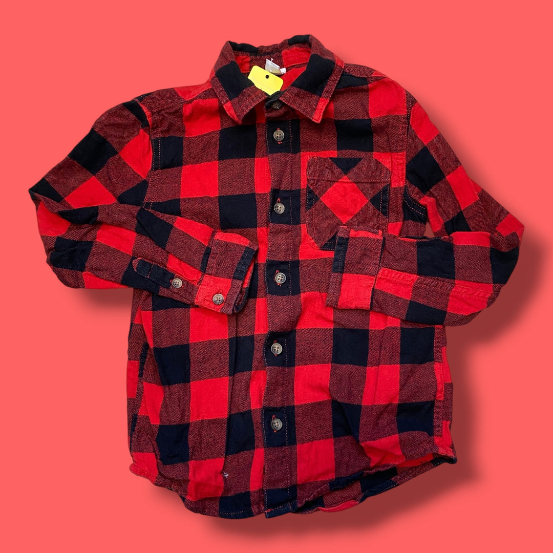 red joe button down, 6y