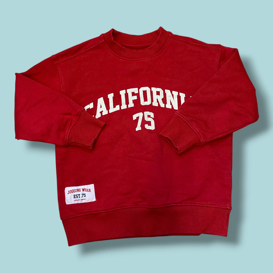 red zara sweatshirt, 6/7y