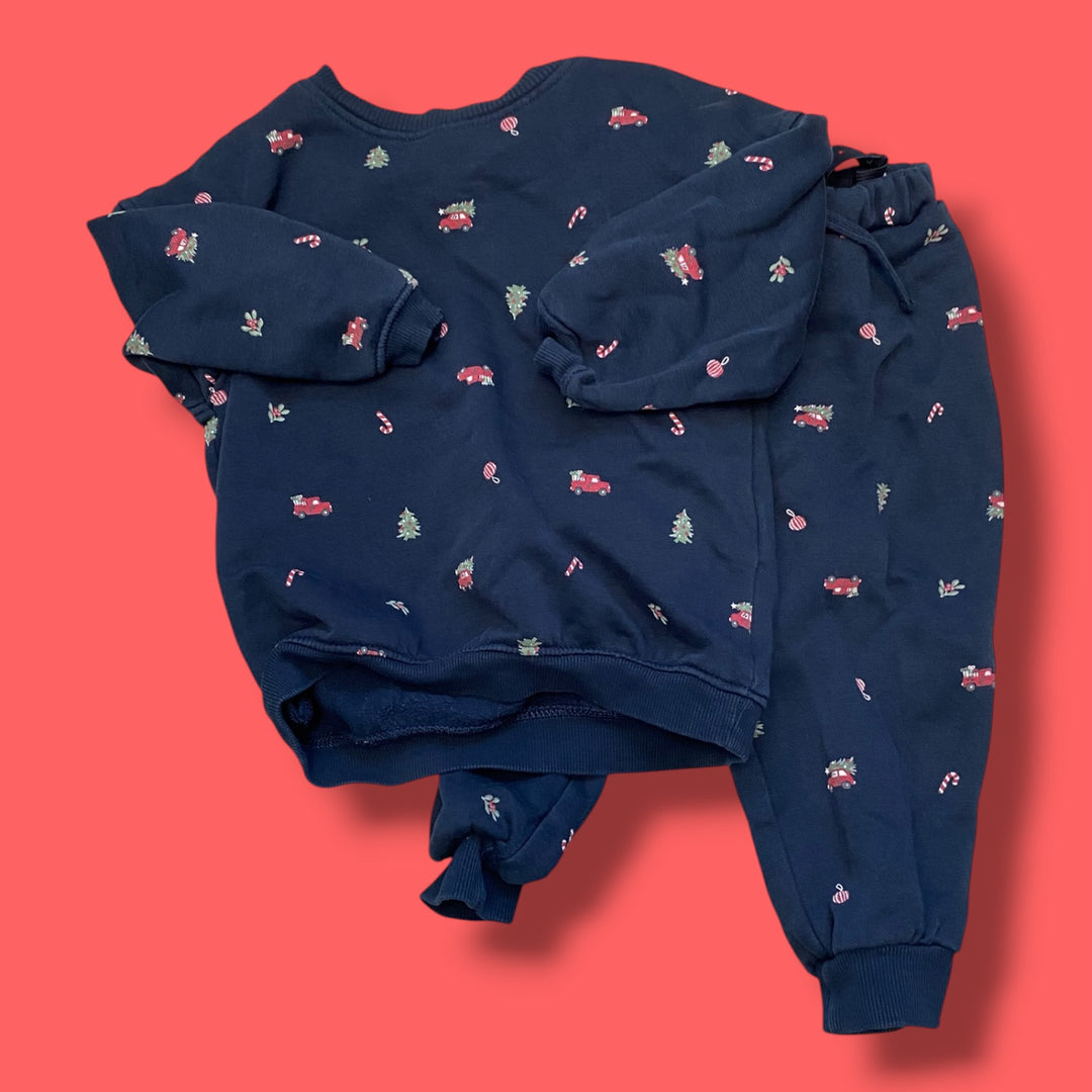 blue h&amp;m holiday set, 18m
