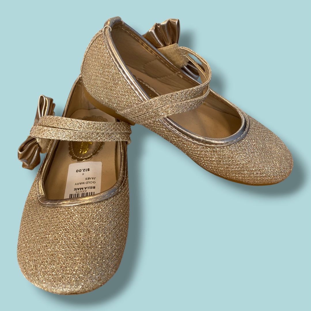 Gold Bella Maie Mary Janes, 8