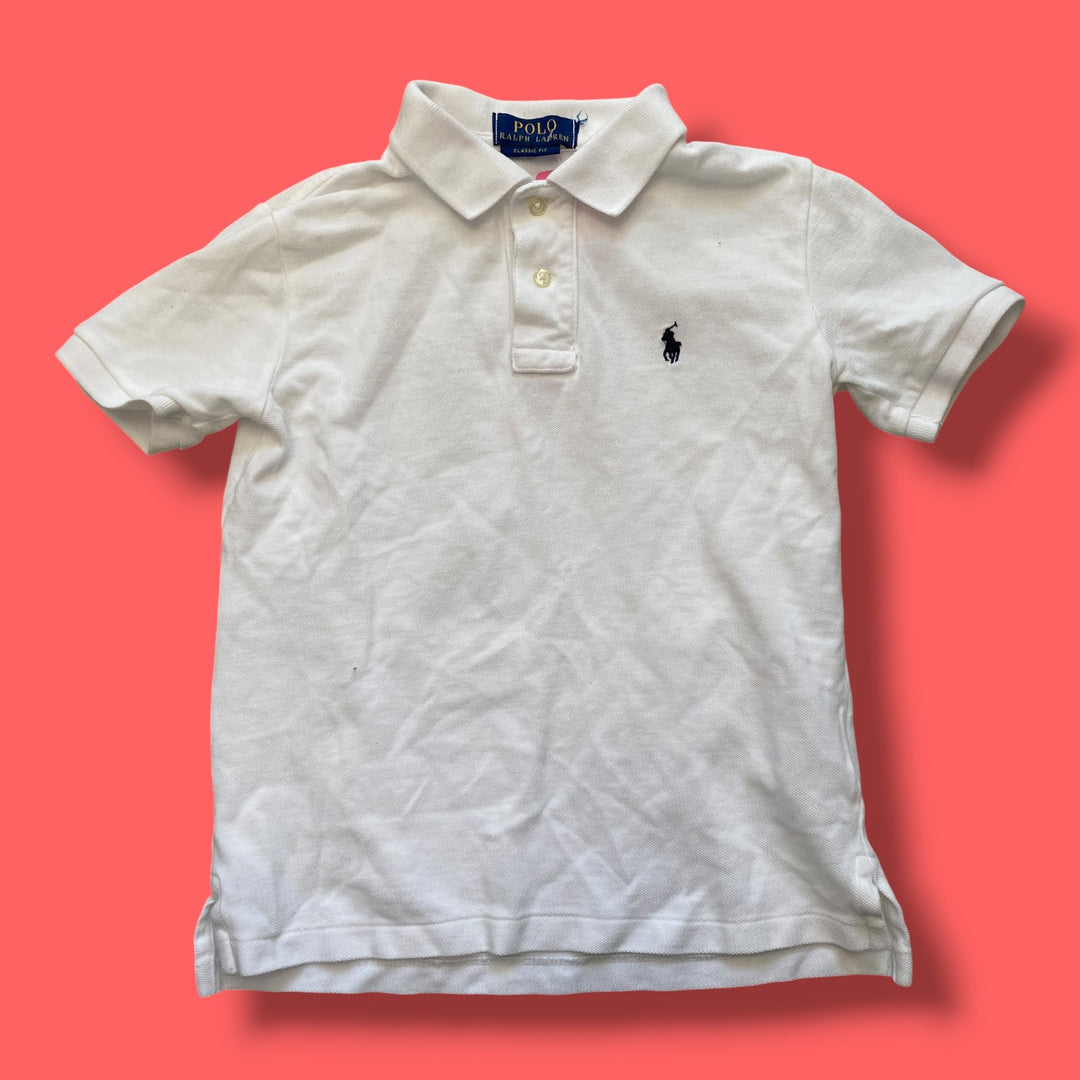 White Polo Ralph Lauren Polo Shirt, 10Y