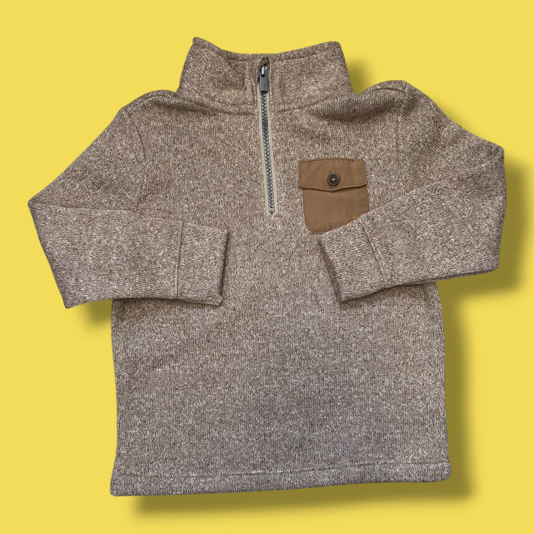 Brown Old Navy Half Zip, 3Y