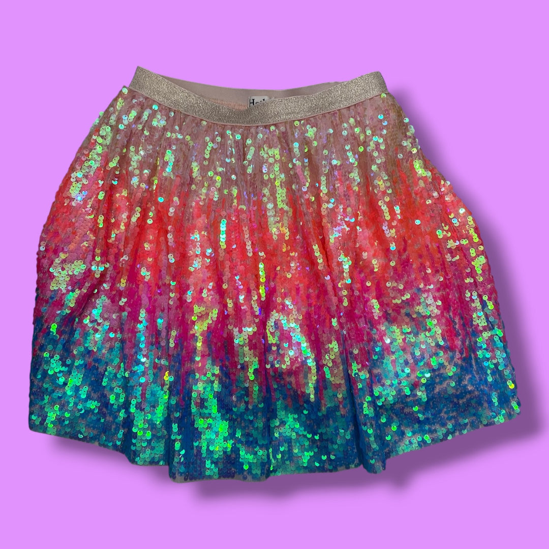 Multi Hatey Sequin Skirt, 8Y