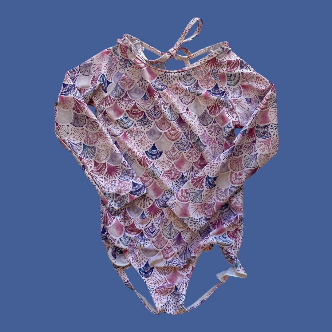 Purple Current Tyed One piece, 3/4y