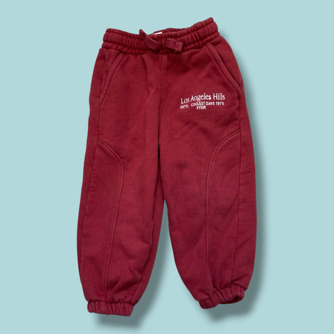 Burgandy Zara Joggers, 3Y