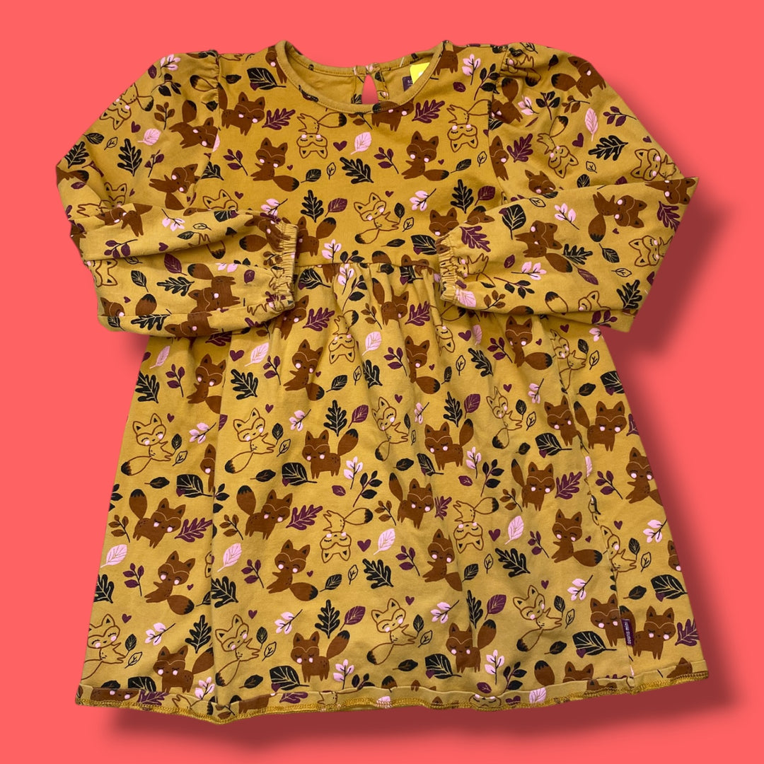 Mustard Yellow Souris Mini Dress, 6Y
