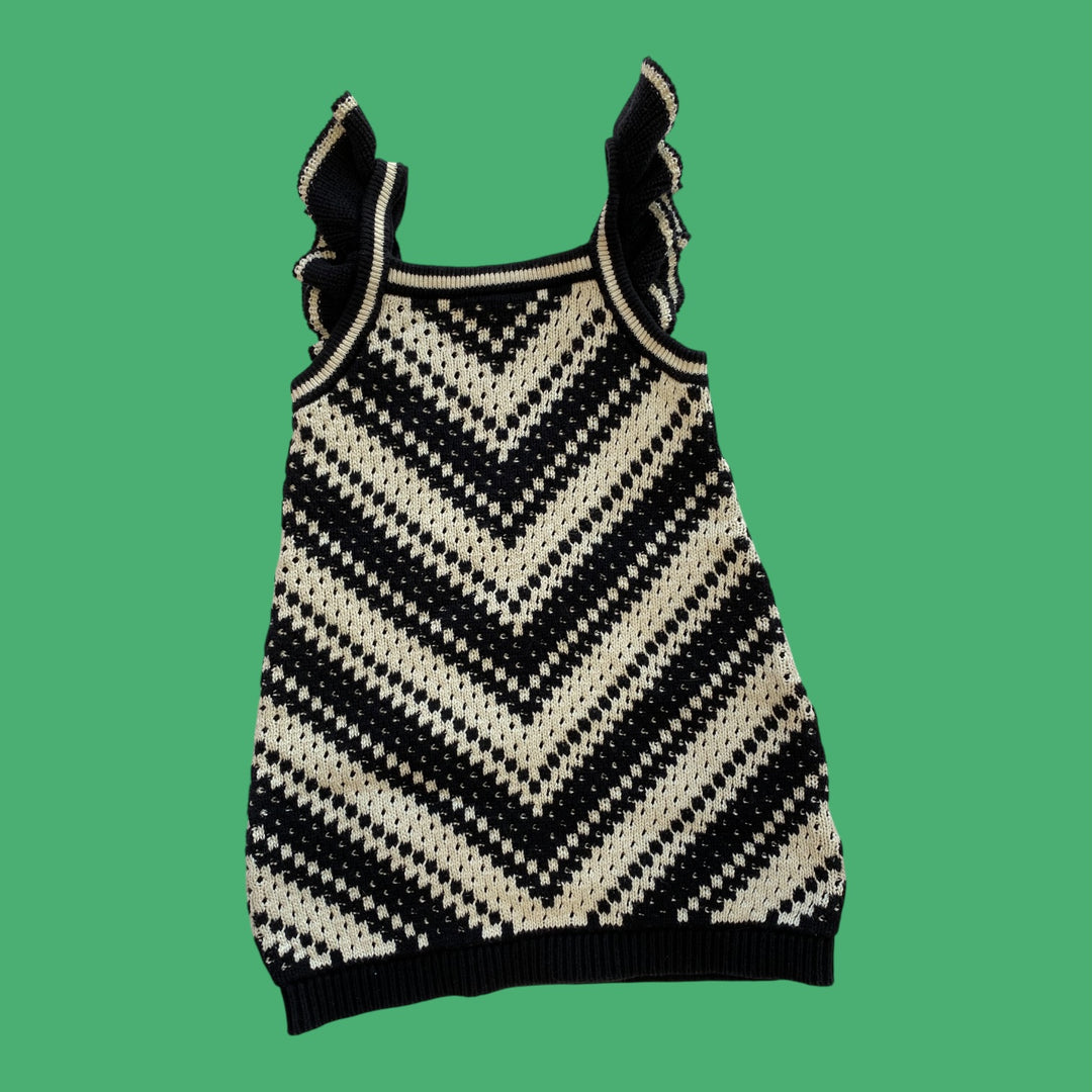 Black/White Gap knit tank dress, 3Y