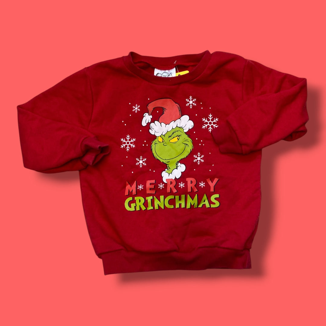 Red Grinch Sweater, 3Y