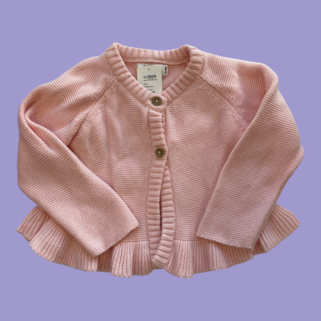 pink Rise Little Earthling cardigan, 12-18m