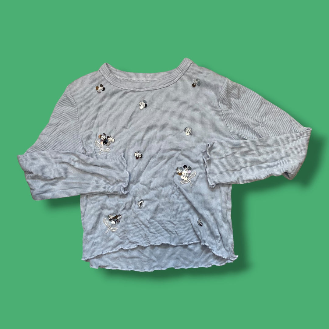 blue Zara Ribbed Long, 6-7Y