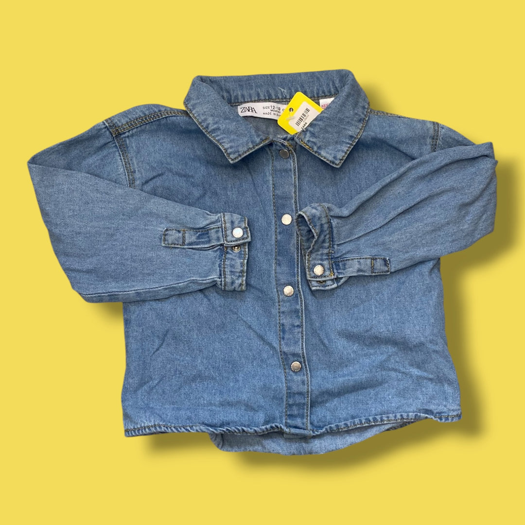 Blue Zara Denim Shirt, 12-18m