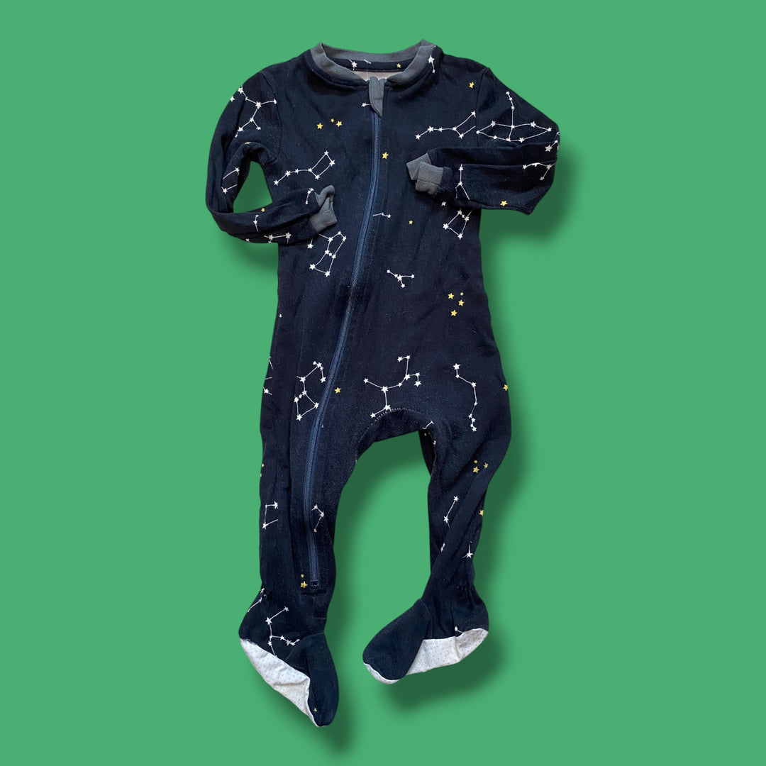 Black Zippy Jams Sleeper, 9-12m