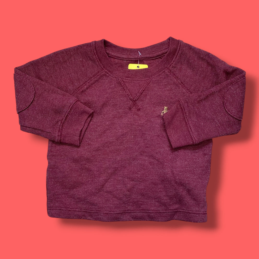 Burgandy Gap Thin Sweater, 12-18m