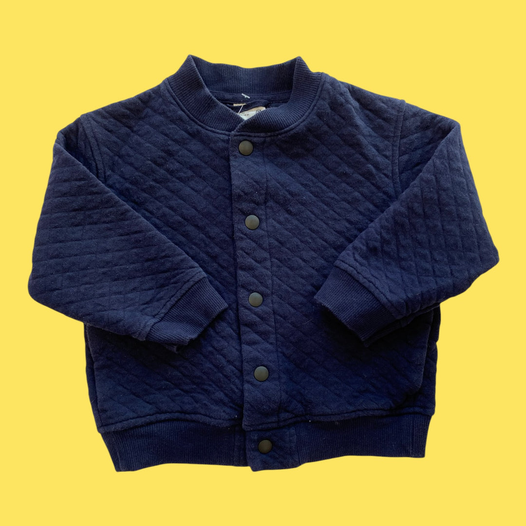 Blue Uniqlo button cardigan, 18-24m