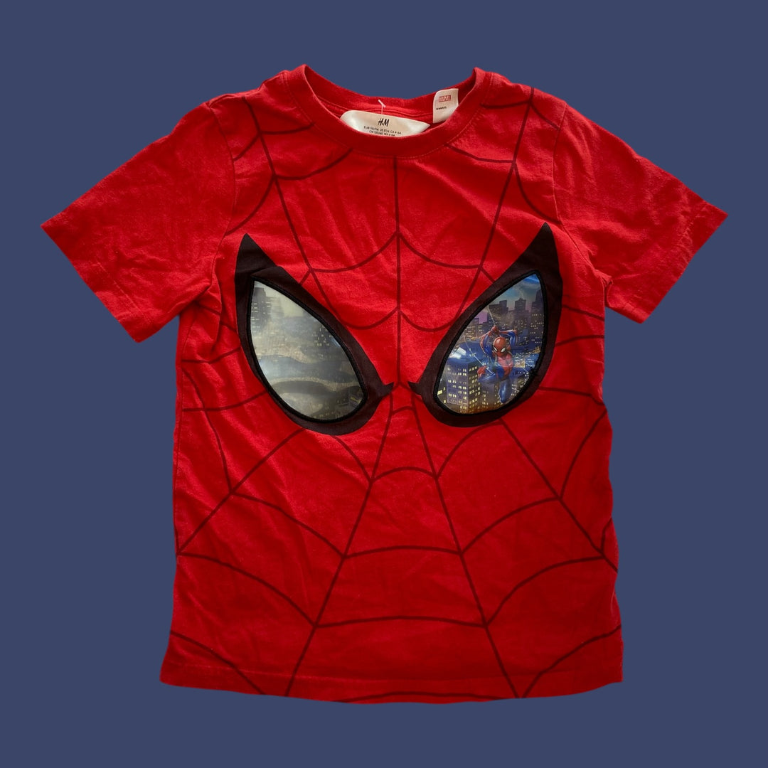 red H&amp;M spiderman tee, 4/6y