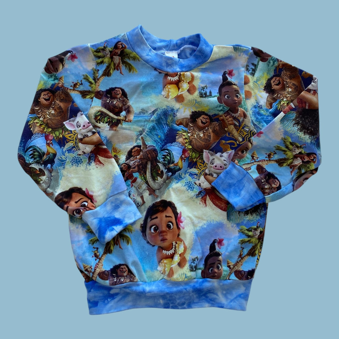 Blue handmade moana sweater, 2Y