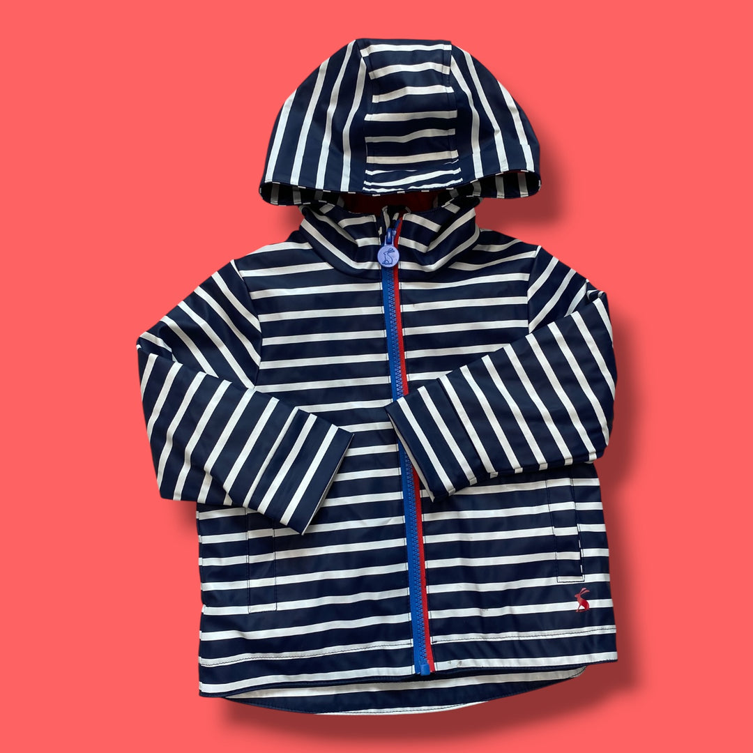 Blue/White Joules Rain Jacket, 12m