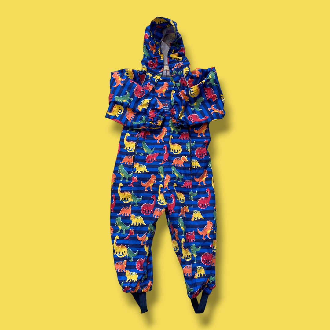 Blue Jojo Maman Rain Suit, 18-24m