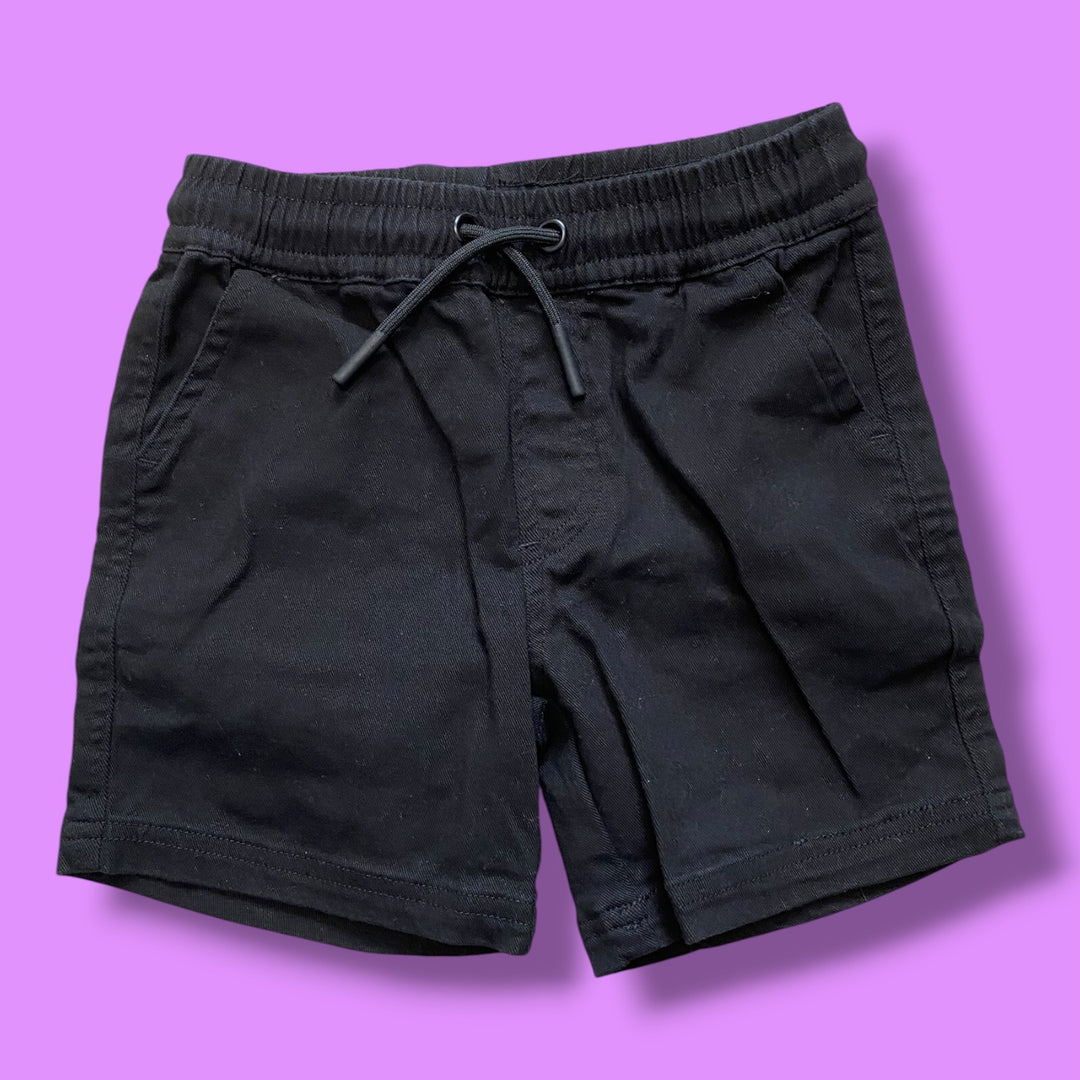 Black Little Bipsy Shorts, 4-5Y