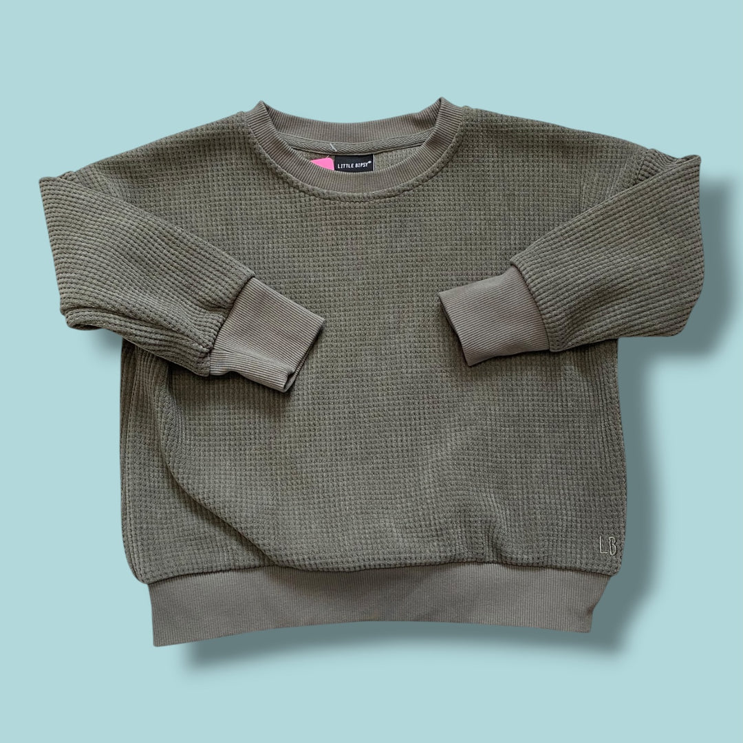Green Little Bipsy Sweater, 2-3Y