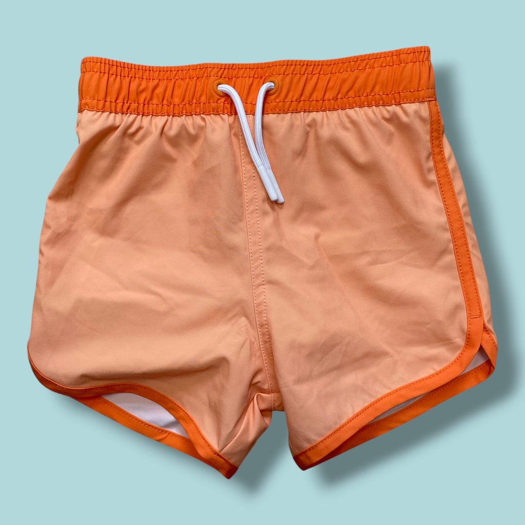 Orange Little Bipsy Swim Trunks, 4-5Y