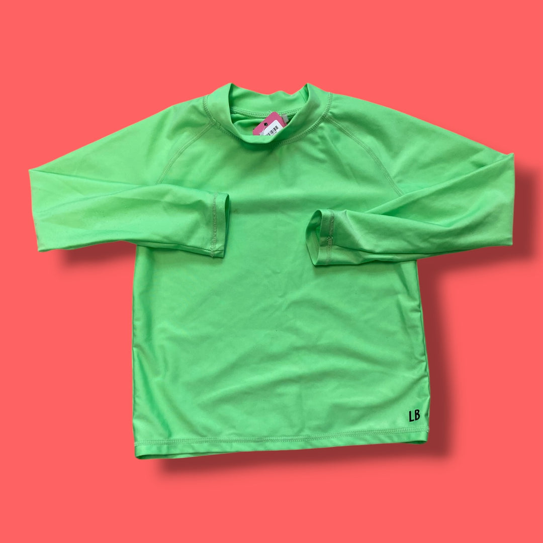 Green Little Bipsy Rashguard, 4-5Y
