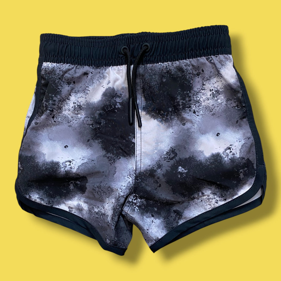 Black Little Bipsy Swim Trunks, 4-5Y