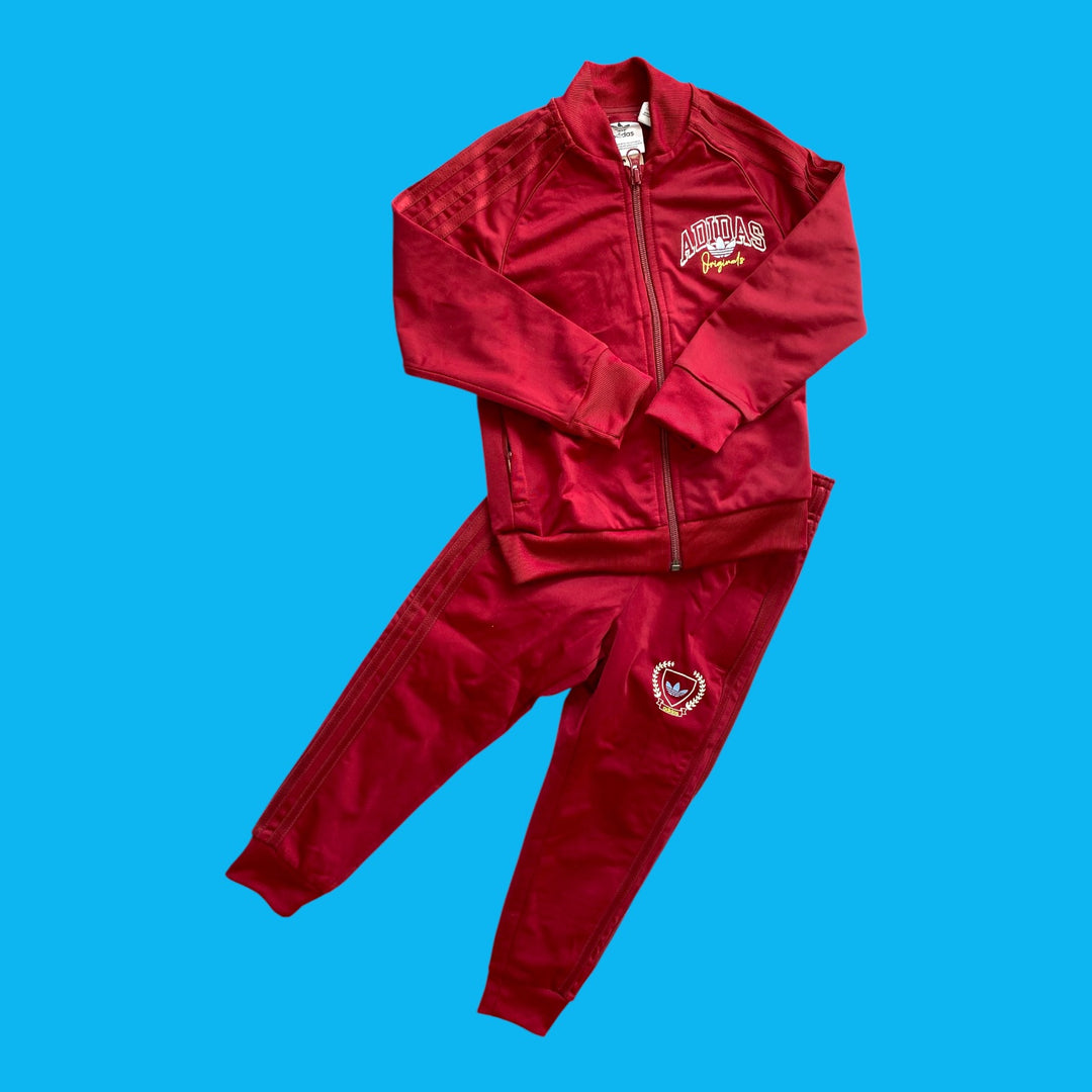 Burgandy Adidas 2 piece set, 4/5y