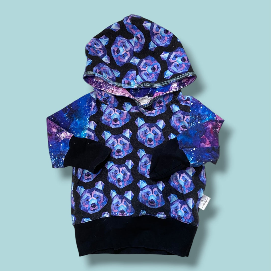 Purple/black Bailey baby Sweater, 6-12m