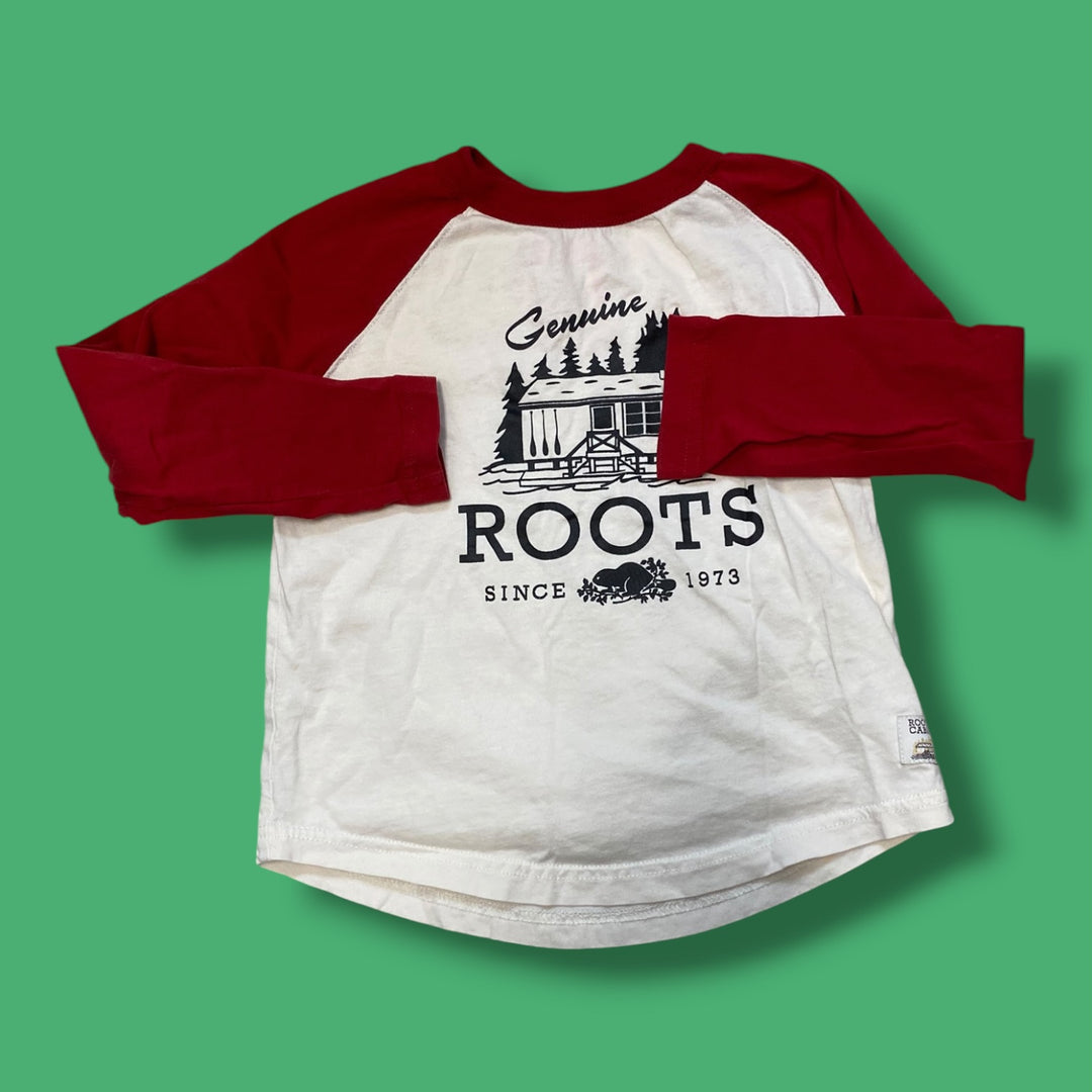 Cream Roots long sleeve, 5t