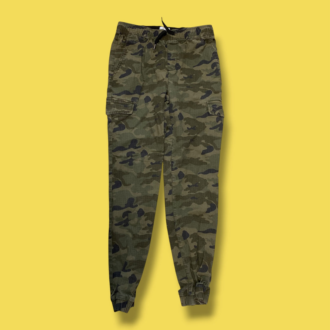green old navy camo pant, 14-16y
